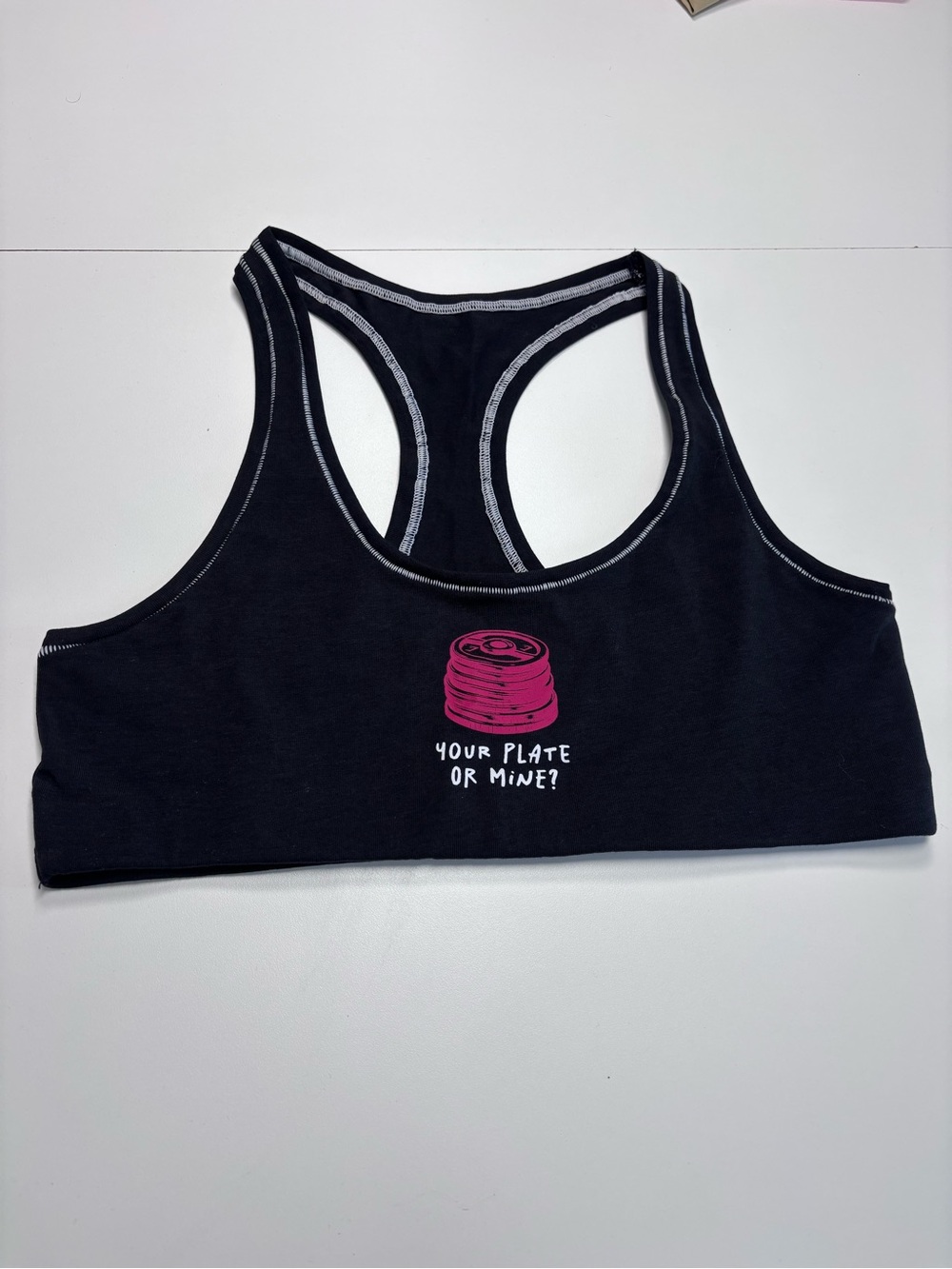 Gymshark Your Plate or Mine Bralette Black S NWOT